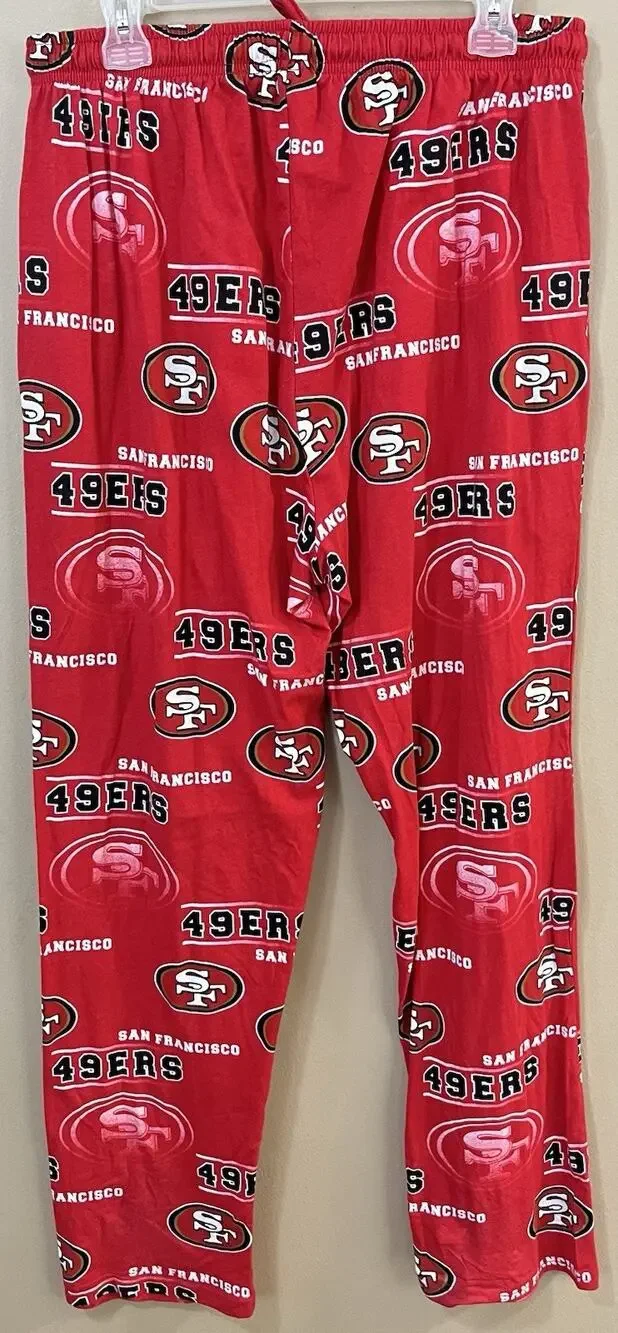 San Francisco 49ers Sleepwear Lounge Pants Large 100% Cotton NFL NWOT